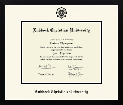 Lubbock Christian University diploma frame - Icon in Gotham