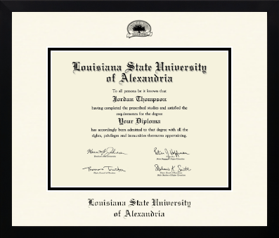 Louisiana State University of Alexandria diploma frame - Icon in Gotham