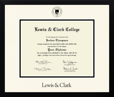 Lewis & Clark College diploma frame - Icon in Gotham