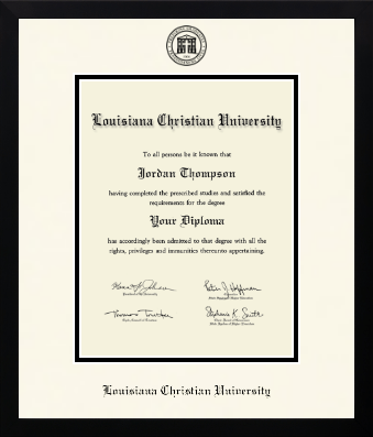 Louisiana Christian University diploma frame - Icon in Gotham
