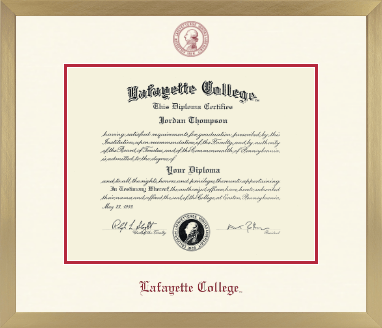 Lafayette College diploma frame - Icon in Chardonnay