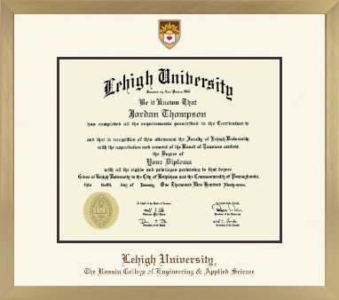 Lehigh University diploma frame - Icon in Chardonnay