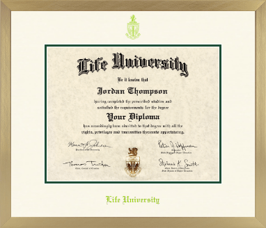 Life University diploma frame - Icon in Chardonnay