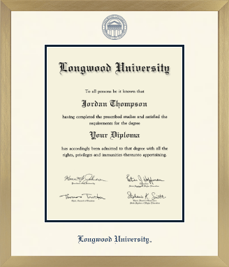 Longwood University diploma frame - Icon in Chardonnay