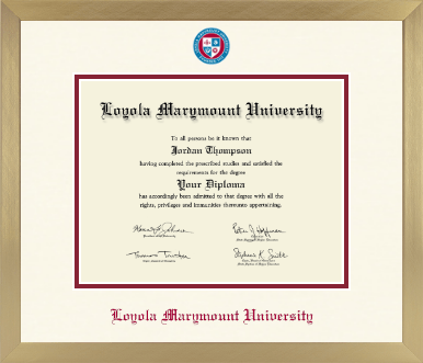 Loyola Marymount University diploma frame - Icon in Chardonnay