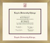Loyola University Chicago diploma frame - Icon in Chardonnay
