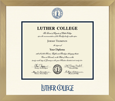 Luther College diploma frame - Icon in Chardonnay