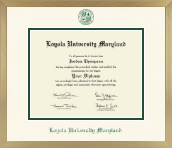 Loyola University Maryland diploma frame - Icon in Chardonnay