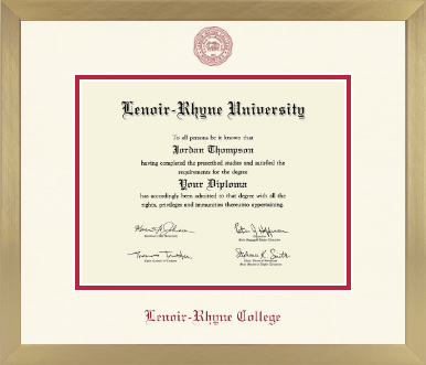 Lenoir-Rhyne University diploma frame - Icon in Chardonnay
