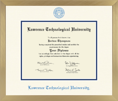Lawrence Technological University diploma frame - Icon in Chardonnay
