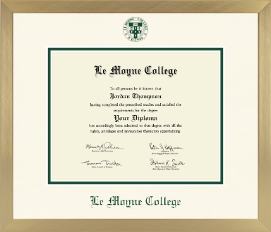 Le Moyne College diploma frame - Icon in Chardonnay