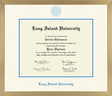 Long Island University Post diploma frame - Icon in Chardonnay