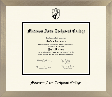 Madison Area Technical College diploma frame - Icon in Light Champagne