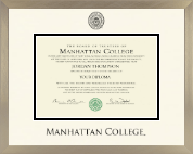 Manhattan College diploma frame - Icon in Light Champagne