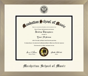 Manhattan School of Music diploma frame - Icon in Light Champagne