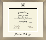 Marist College diploma frame - Icon in Light Champagne