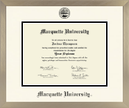 Marquette University diploma frame - Icon in Light Champagne