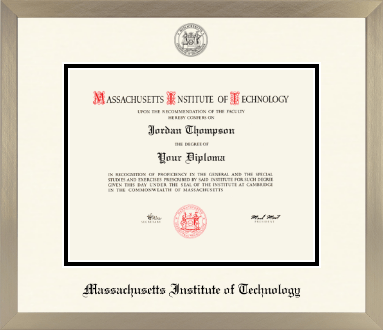 Massachusetts Institute of Technology diploma frame - Icon in Light Champagne
