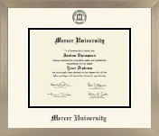 Mercer University diploma frame - Icon in Light Champagne