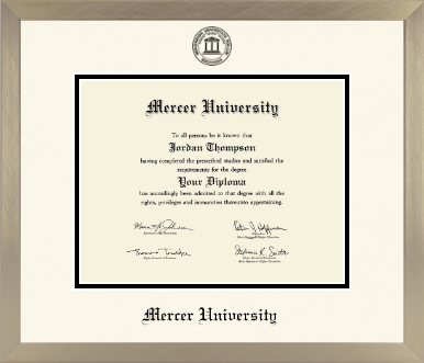Mercer University diploma frame - Icon in Light Champagne