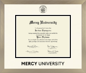 Mercy University diploma frame - Icon in Light Champagne