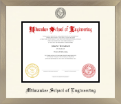 Milwaukee School of Engineering diploma frame - Icon in Light Champagne