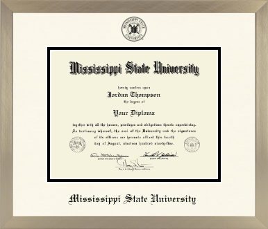 Mississippi State University diploma frame - Icon in Light Champagne