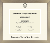 Mississippi Valley State University diploma frame - Icon in Light Champagne