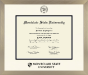 Montclair State University diploma frame - Icon in Light Champagne