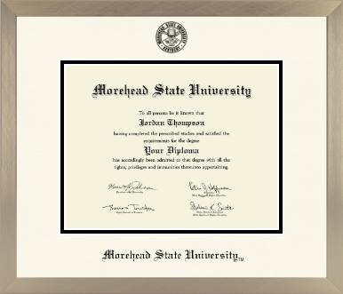 Morehead State University diploma frame - Icon in Light Champagne