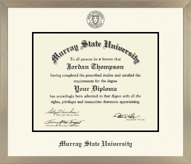Murray State University diploma frame - Icon in Light Champagne