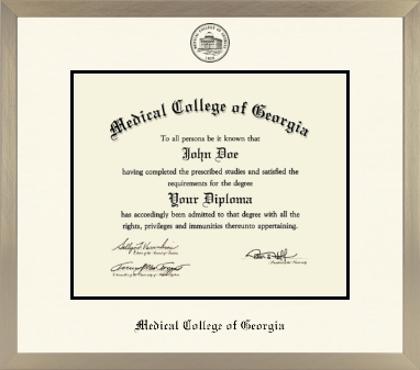 Medical College of Georgia diploma frame - Icon in Light Champagne