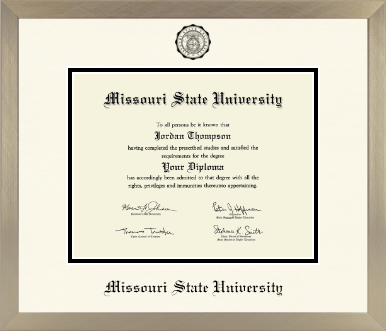 Missouri State University diploma frame - Icon in Light Champagne