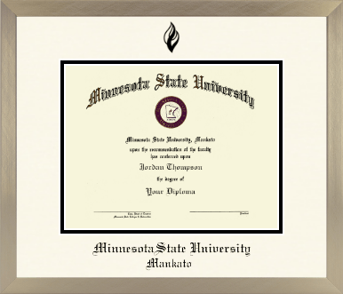 Minnesota State University, Mankato diploma frame - Icon in Light Champagne