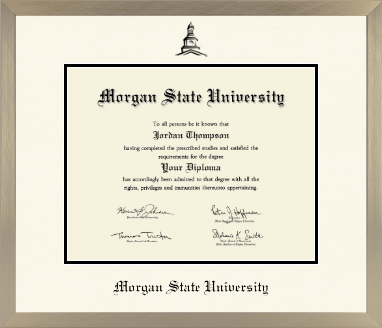 Morgan State University diploma frame - Icon in Light Champagne