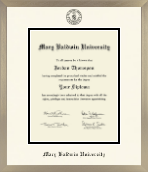 Mary Baldwin University diploma frame - Icon in Light Champagne