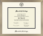 Meredith College diploma frame - Icon in Light Champagne