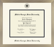 Middle Georgia State University diploma frame - Icon in Light Champagne