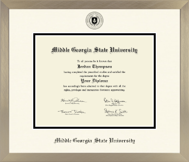 Middle Georgia State University diploma frame - Icon in Light Champagne