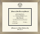 Minnesota State University Moorhead diploma frame - Icon in Light Champagne