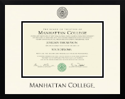 Manhattan College diploma frame - Icon in Gotham
