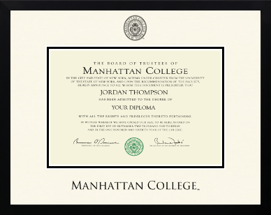 Manhattan College diploma frame - Icon in Gotham