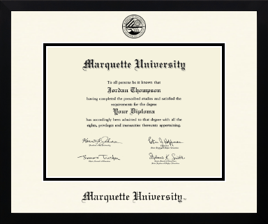 Marquette University diploma frame - Icon in Gotham