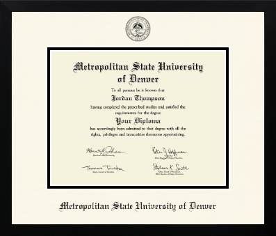 Metropolitan State University of Denver diploma frame - Icon in Gotham