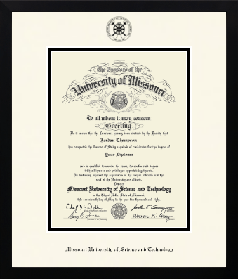 Missouri University of Science and Technology diploma frame - Icon in Gotham