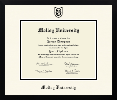 Molloy University diploma frame - Icon in Gotham