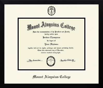 Mount Aloysius College diploma frame - Icon in Gotham