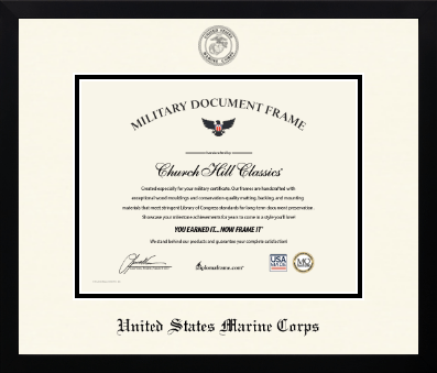 United States Marine Corps diploma frame - Icon in Gotham