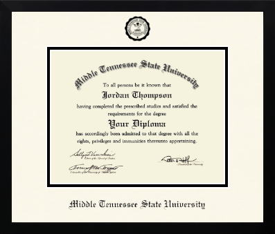Middle Tennessee State University diploma frame - Icon in Gotham