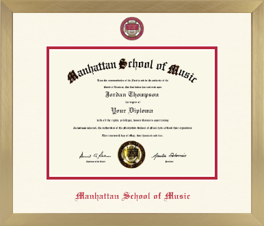 Manhattan School of Music diploma frame - Icon in Chardonnay